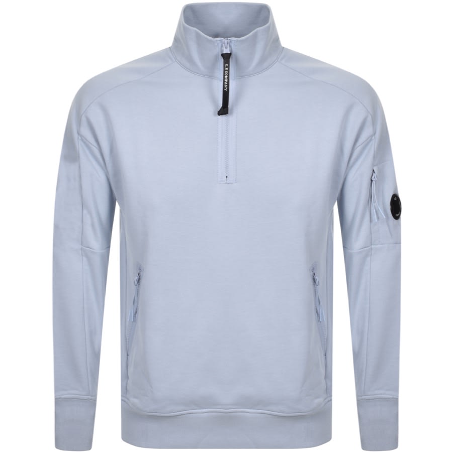Alternative Image for ProductCP Company Half Zip Sweatshirt Blue1
